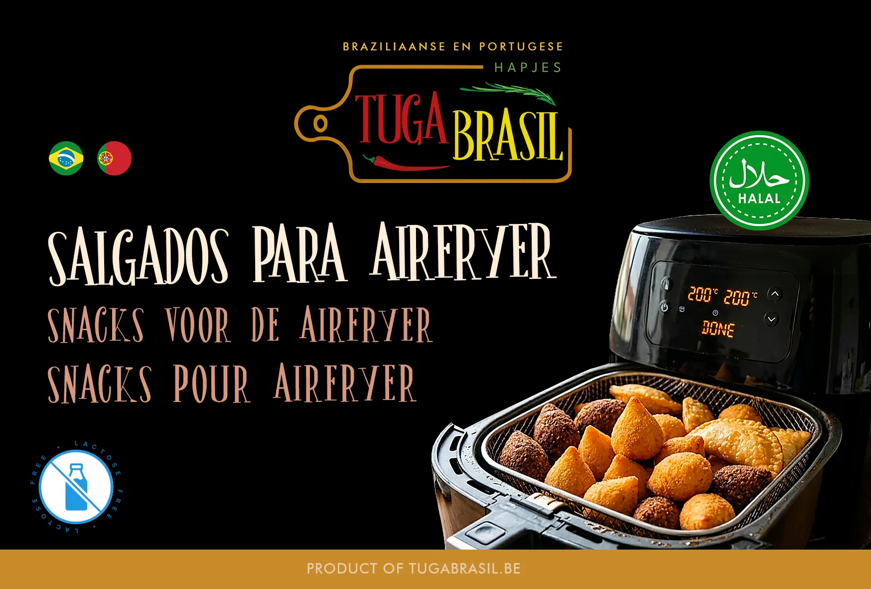 Tuga Brasil · Salgados para Airfryer